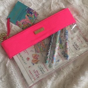 Lilly Pulitzer Exotic Garden Neon Pink Pencil Kit